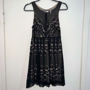 Free People Black Lace Mini Dress